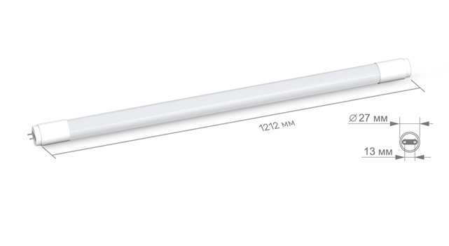 Лампа світлодіодна Titanum (4820246481939) 18Вт, G13, 6500К